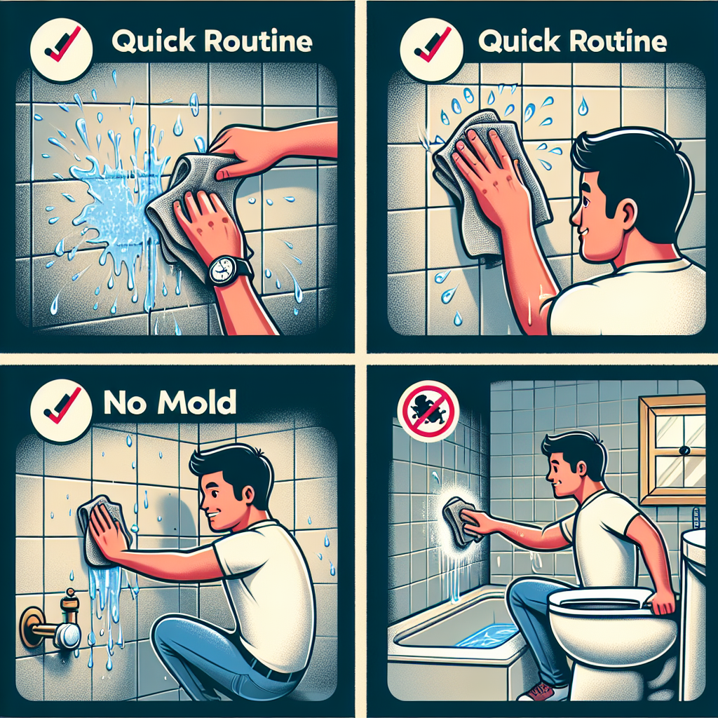 욕실 벽면 물기 제거, 곰팡이 생기지 않는 빠른 루틴