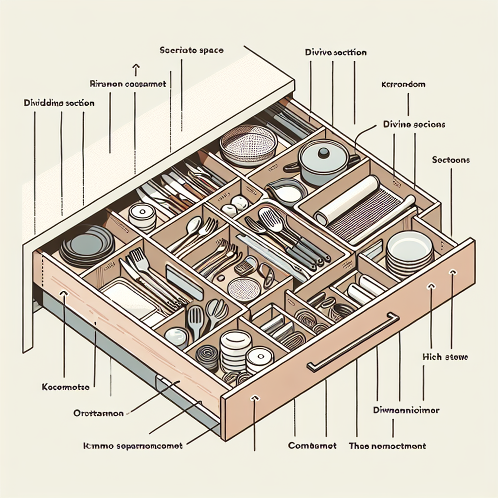 정리함 구획 나누는 법, 주방 서랍이 넓어지는 정리 비법