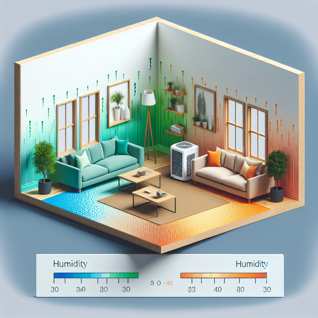 제습기 위치 선정, 습도 떨어지는 속도 차이 나는 구조
