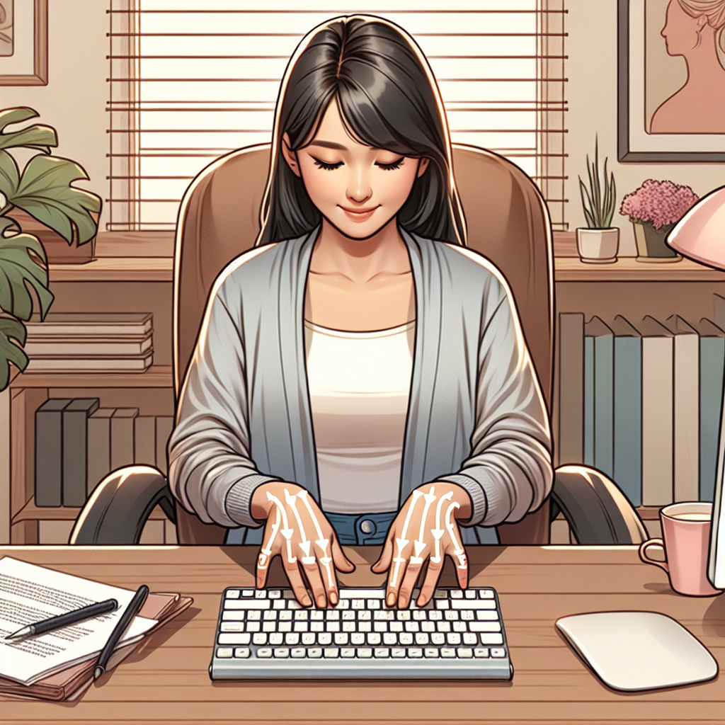 키보드 타이핑 자세, 손목 피로 줄어드는 각도