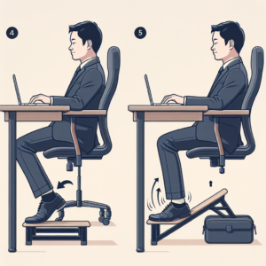 발 받침대 활용, 장시간 앉아도 덜 피곤한 이유