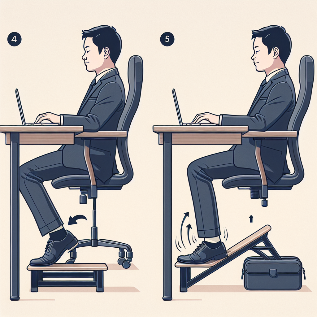 발 받침대 활용, 장시간 앉아도 덜 피곤한 이유
