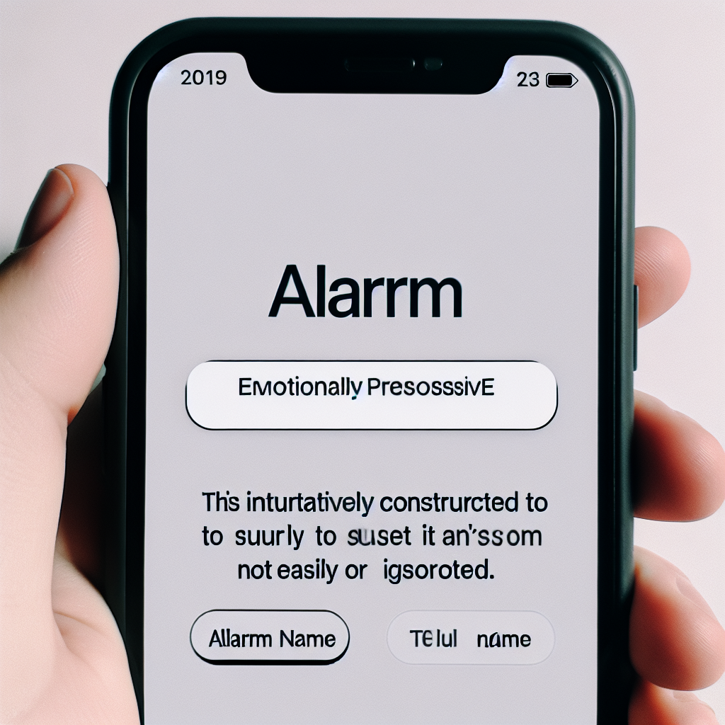 알람 이름 설정, 무시하지 않게 되는 이유