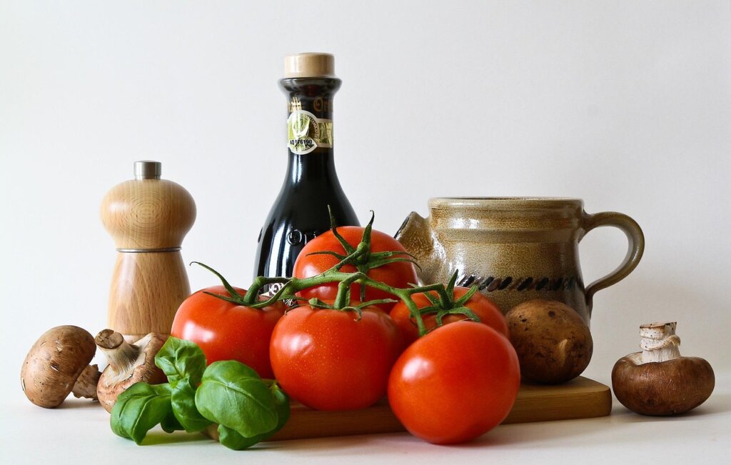 mosquito repellent spray bottle with natural ingredients on kitchen counter