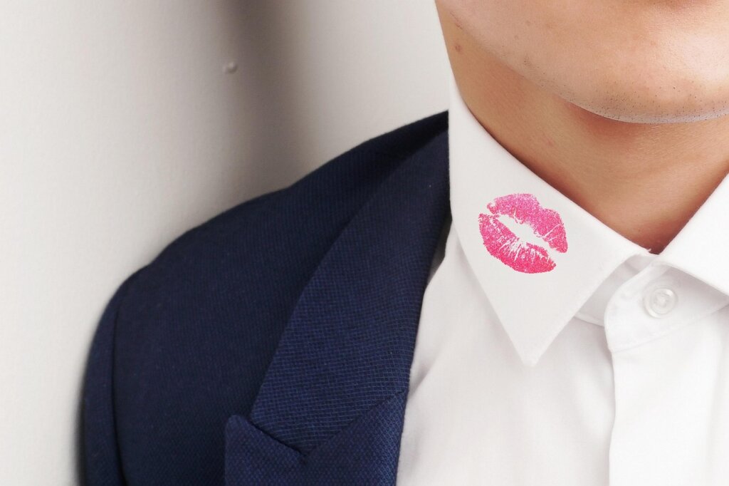 baking soda paste applied to sweat stain on light blue shirt collar