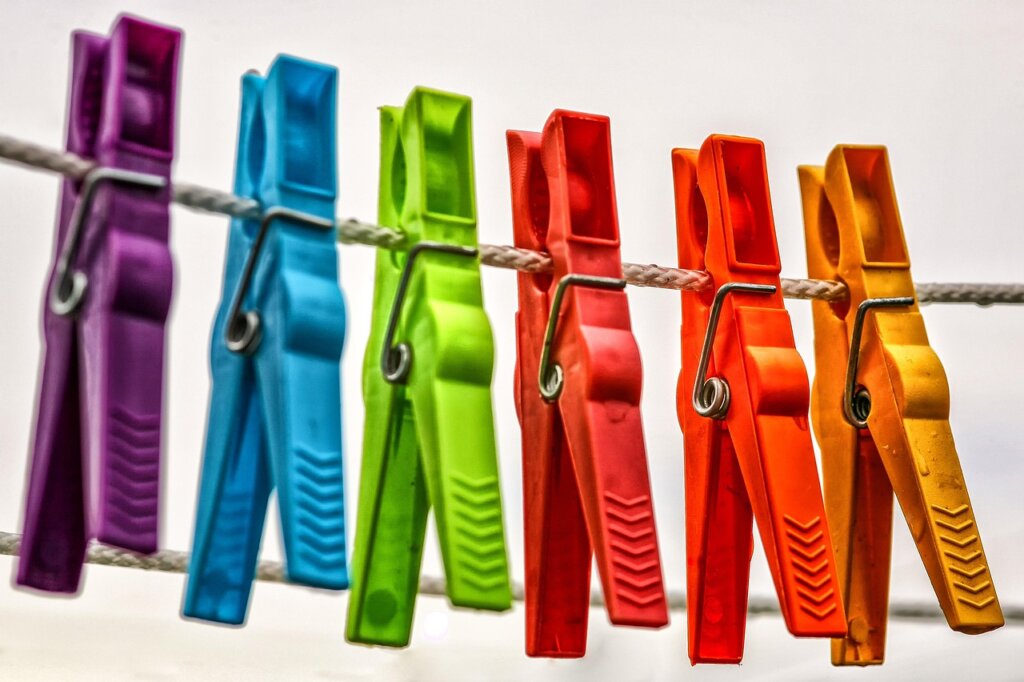 laundry cleaner products on white background comparison