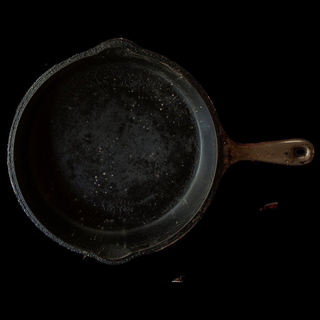 damaged non-stick coating inside a pan close-up