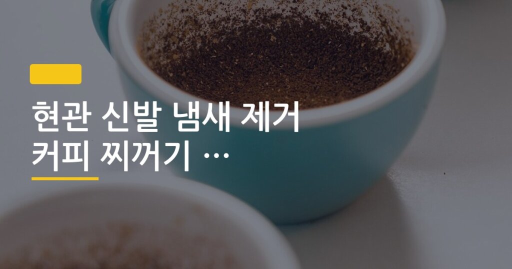 현관 신발 냄새 제거 커피 찌꺼기 활용법 직접 해봄