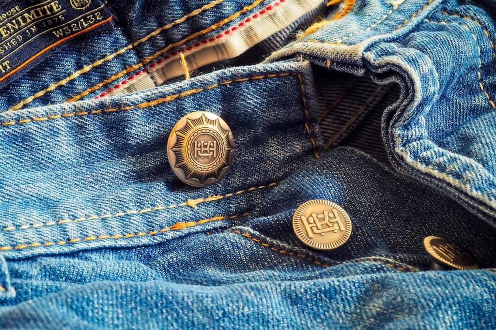 clothing care label close up showing washing temperature symbols