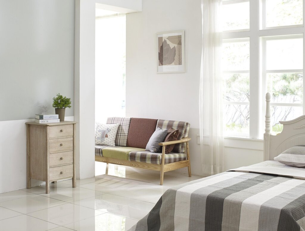 automatic self-cleaning cat litter box in modern living room