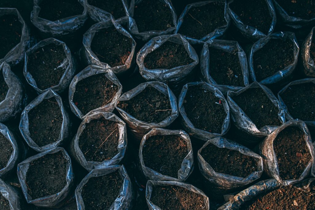 plastic container microscopic surface texture