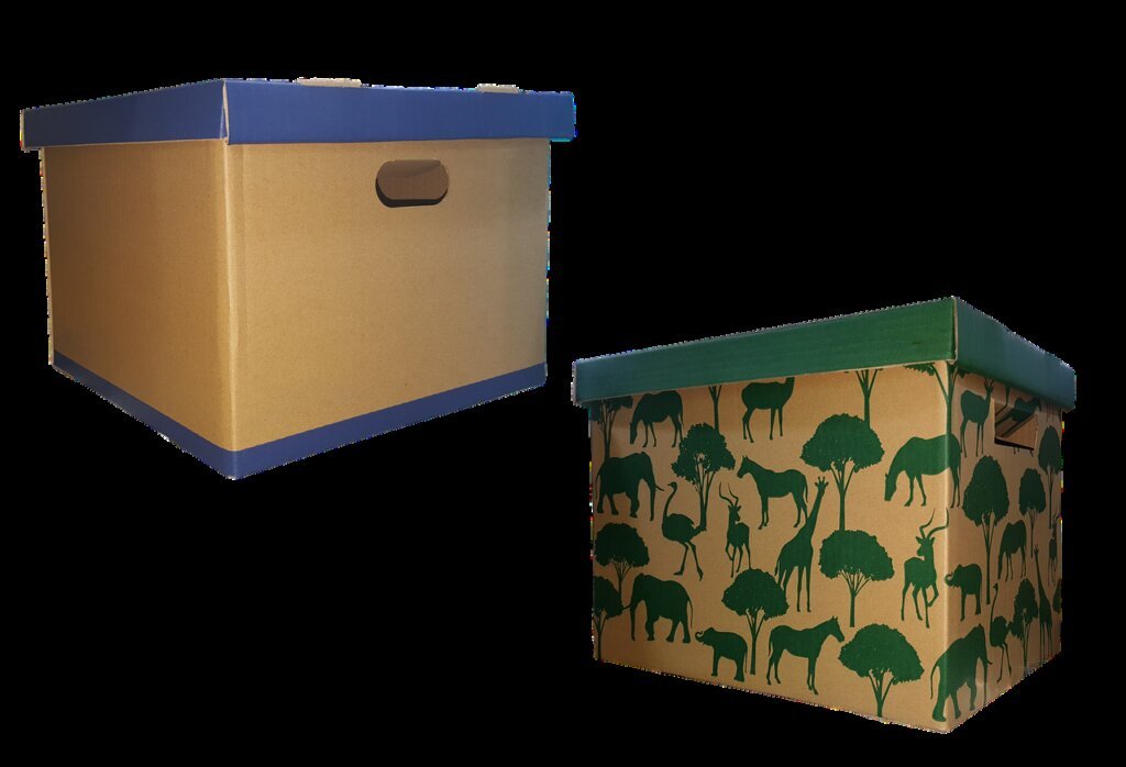 reinforced double layered cardboard storage box with tape